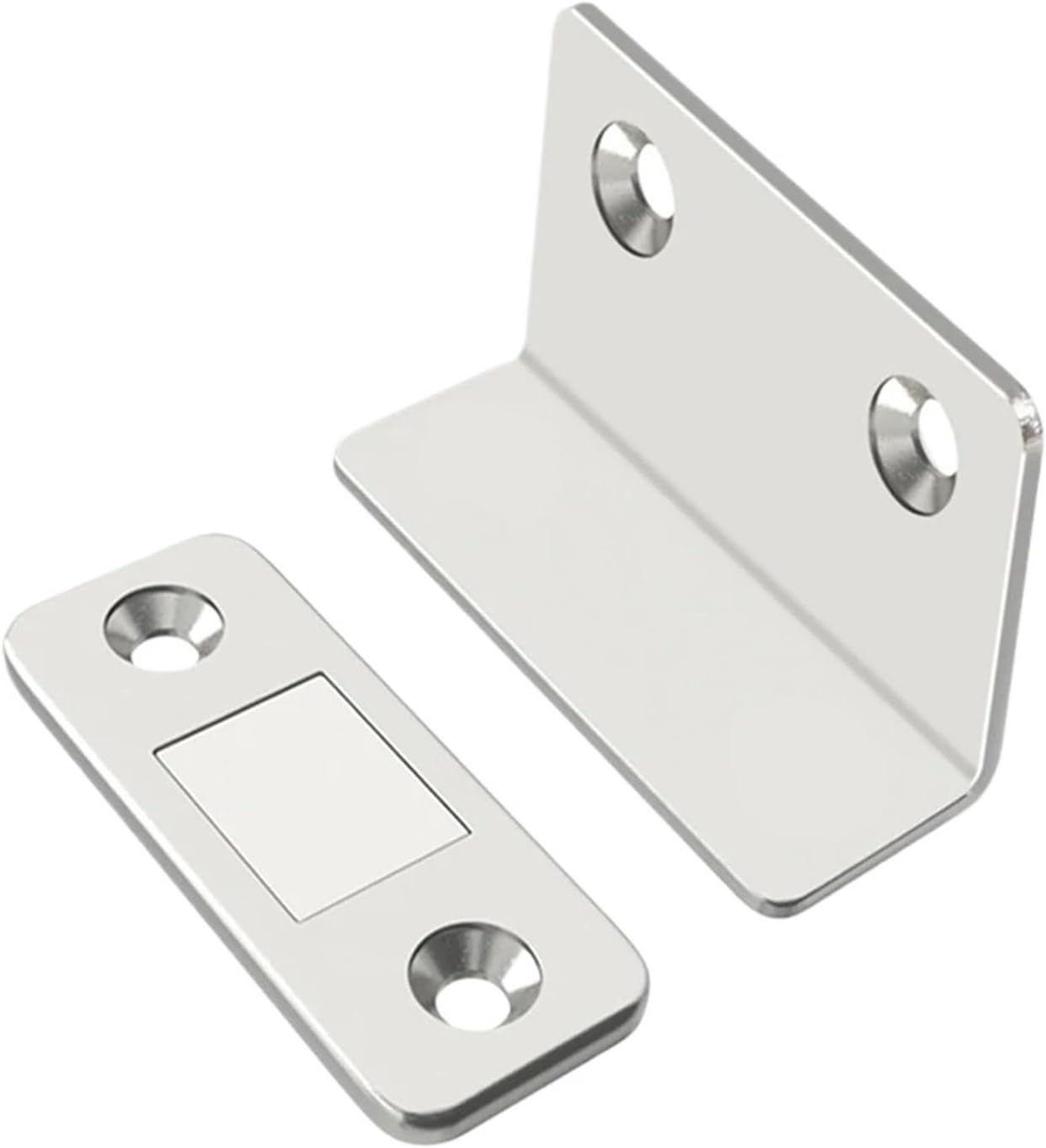 Strong Door Closer Aluminum Anti-Rust Cabinet Door Catch Latch Convenient Cabinet Catches Easy Installation for Bedroom Wardrobe