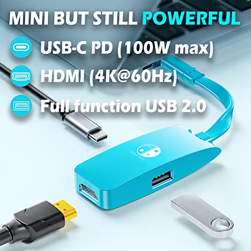 Switch Hdmi Dock Adapter Replacement For Nintendo Switch/Switch Oled, Mini Portable Usb-C To 4K Hdmi Usb Port Tv Dock Charging Docking Station Base Adapter Hub For Travel Macbook Laptop Tablet Phone #TOP3