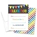 20 Boys Multicolored Banners Chalkboard Fill-in Thank You Cards