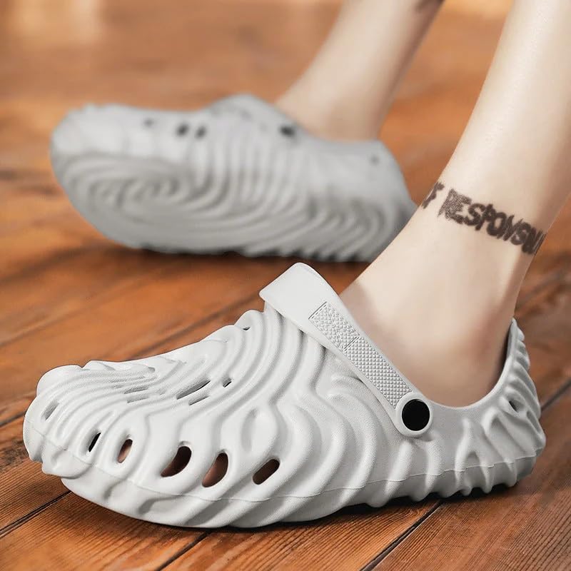 Image of Unisex Slip-On Wave Design Pattern Clogs
