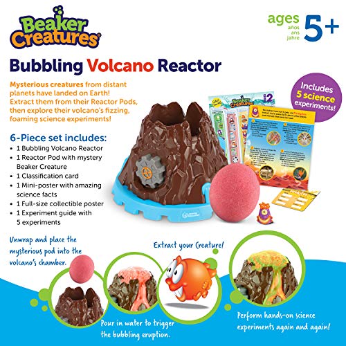 Volcán Reactor Burbujeante Beaker Creatures para experimentos escolares y tardes de juego 6