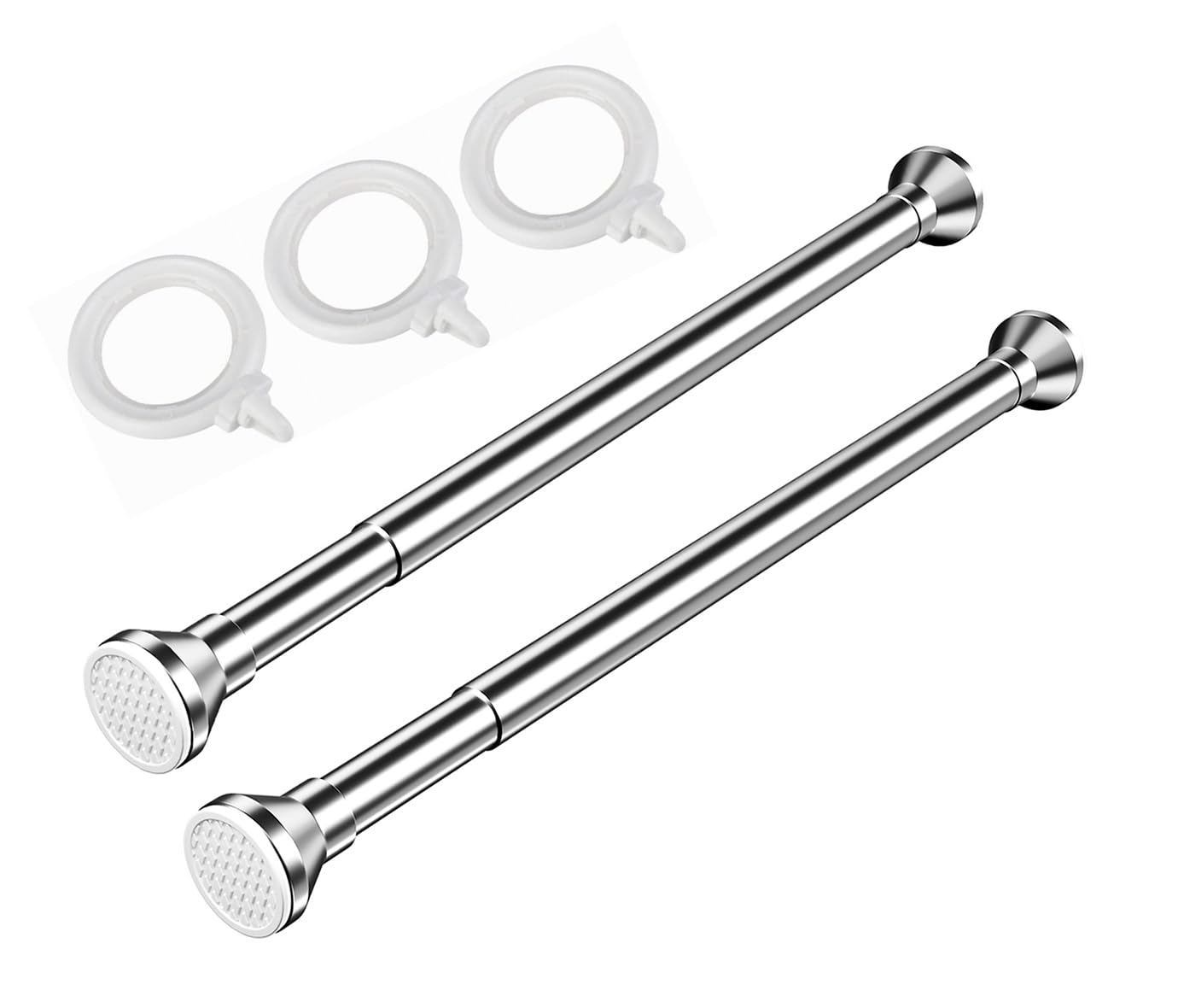 Amazon｜強力 突っ張り棒50-80cm 2本セット 24個のンリング付き 伸縮