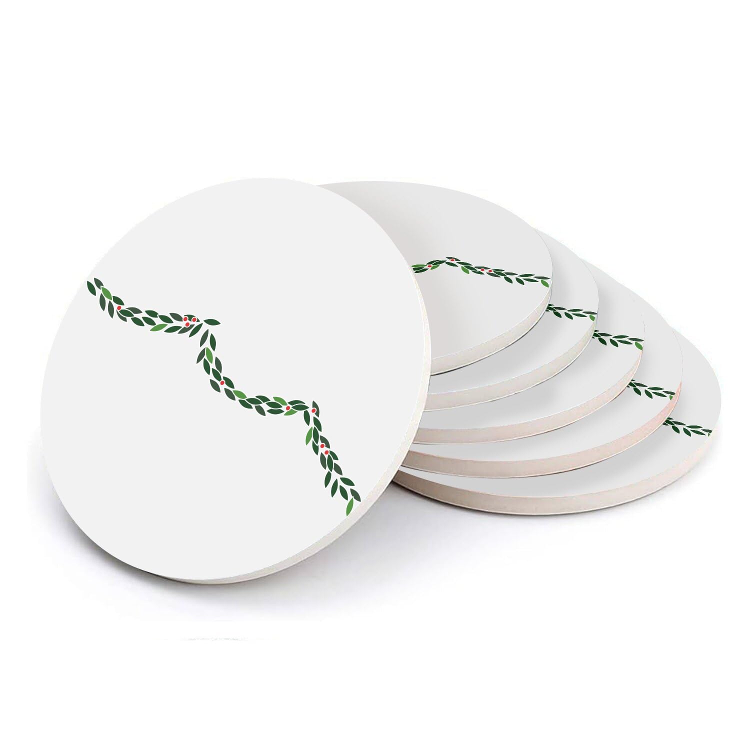 Sous-verre ronds en céramique pour votre table de Noël festive et chic