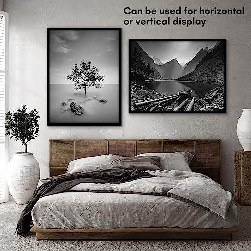 Americanflat 30x40 Picture Frame with Polished Plexiglass - Streamline Collection - Thin Border Picture Frame for Wall Display - Hanging Hardware Included - Black
