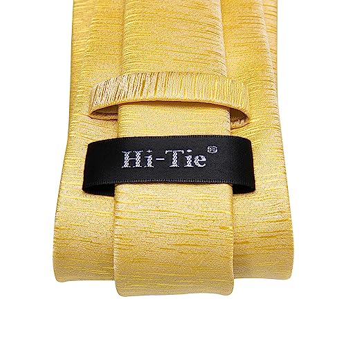 Image of Hi-Tie Men's Silk Ties Formal Woven Classic Necktie Pocket Square Cufflinks Lapel Pin Set Wedding Business