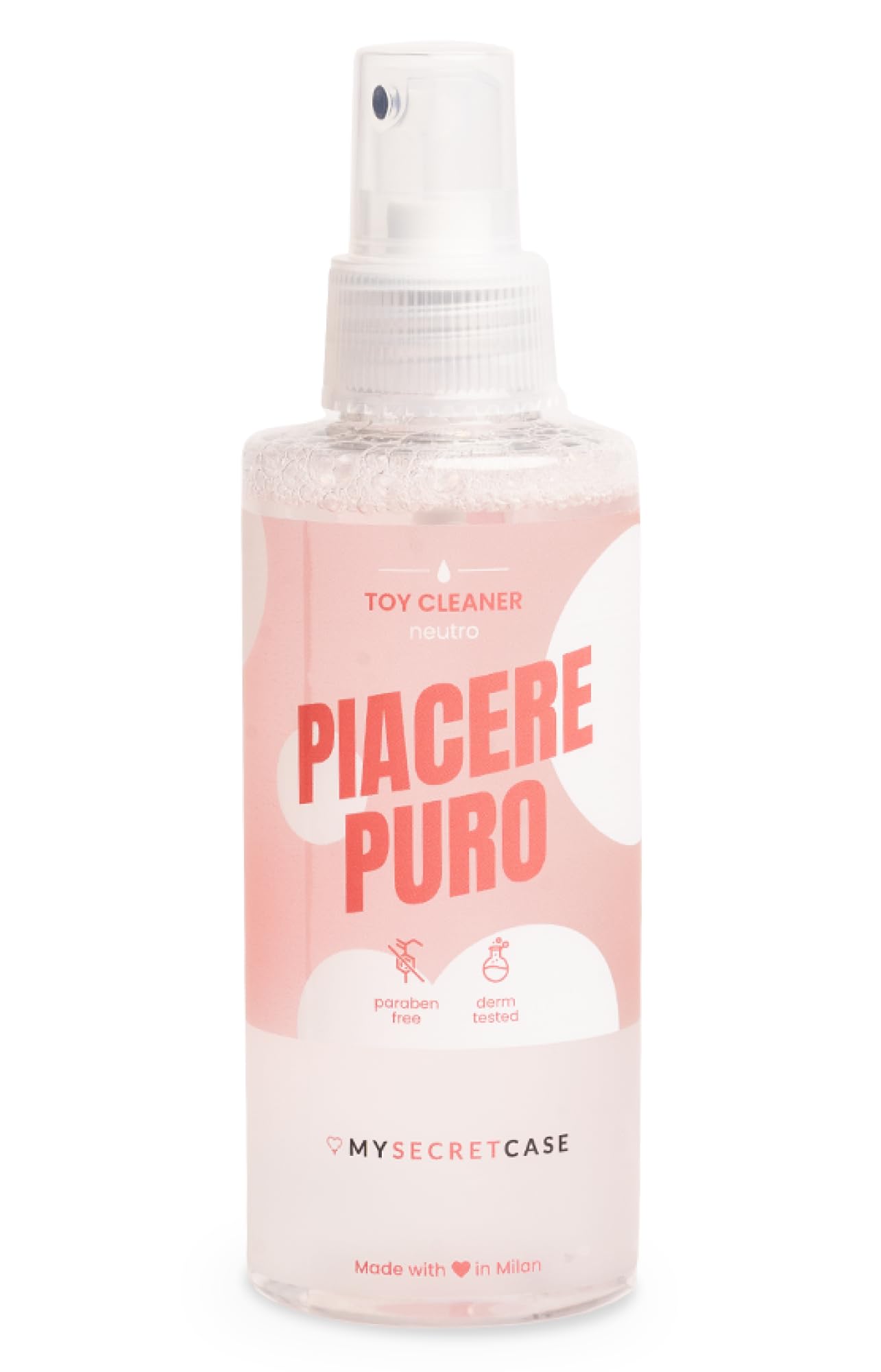 MySecretCase Detergente Disinfettante per Sextoys e Coppette Mestruali 150 ml, Toycleaner Antibatterico e Antisettico a Base d'Acqua (150 ml)
