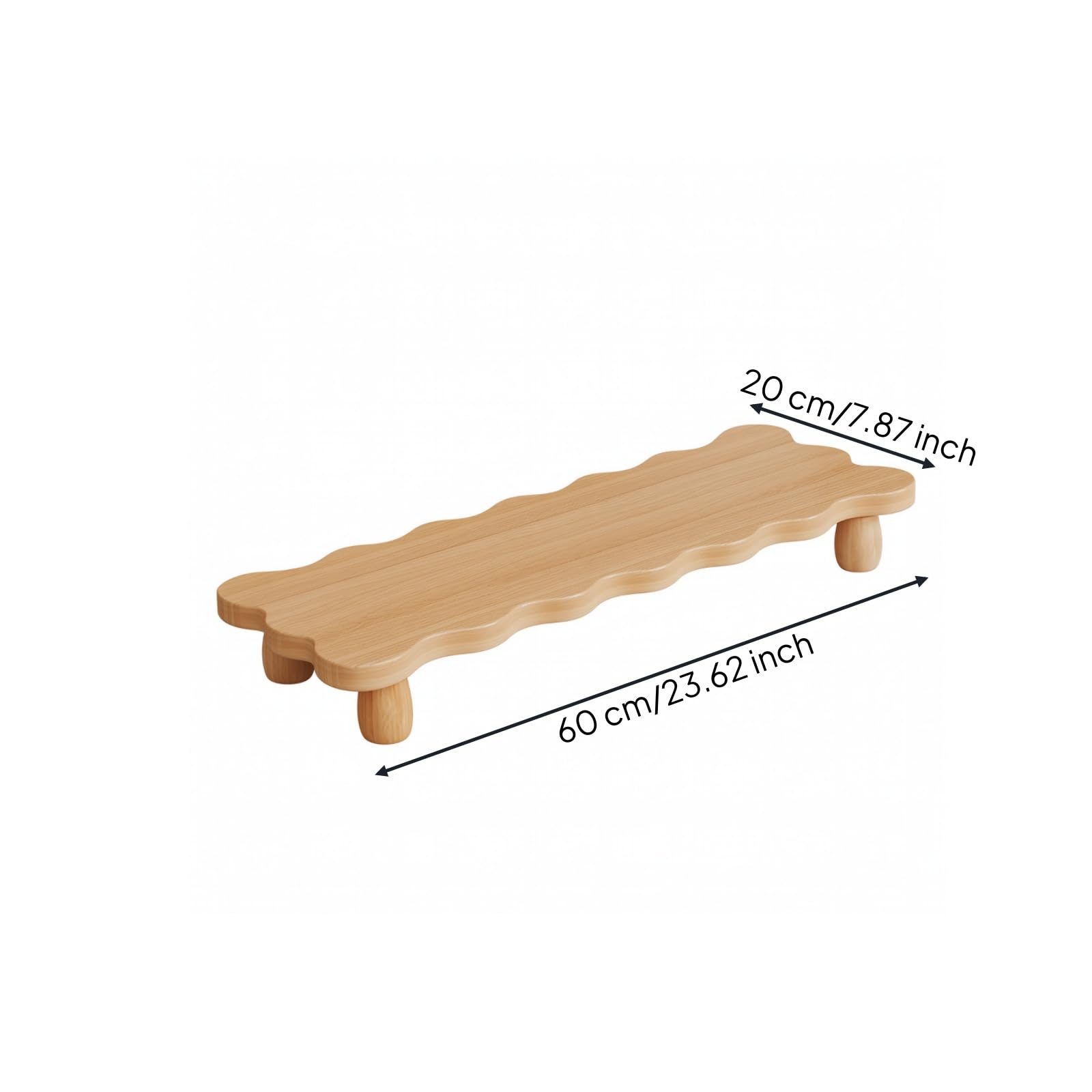 Rialzo da Scrivania a Forma di Linee Morbide Salvaspazio Supporto Ergonomico Arredo per Professionisti , 60 X 20 Cm