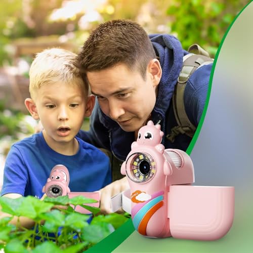 Image of Microscope for Kids, 2.0 Inch Digital Microscope with 1000X Magnification, Handheld Camera Mini Pocket Magnifying Glass, Educational Christmas Birthday Gifts Toys for Ages 3-12 Year Old, Pink