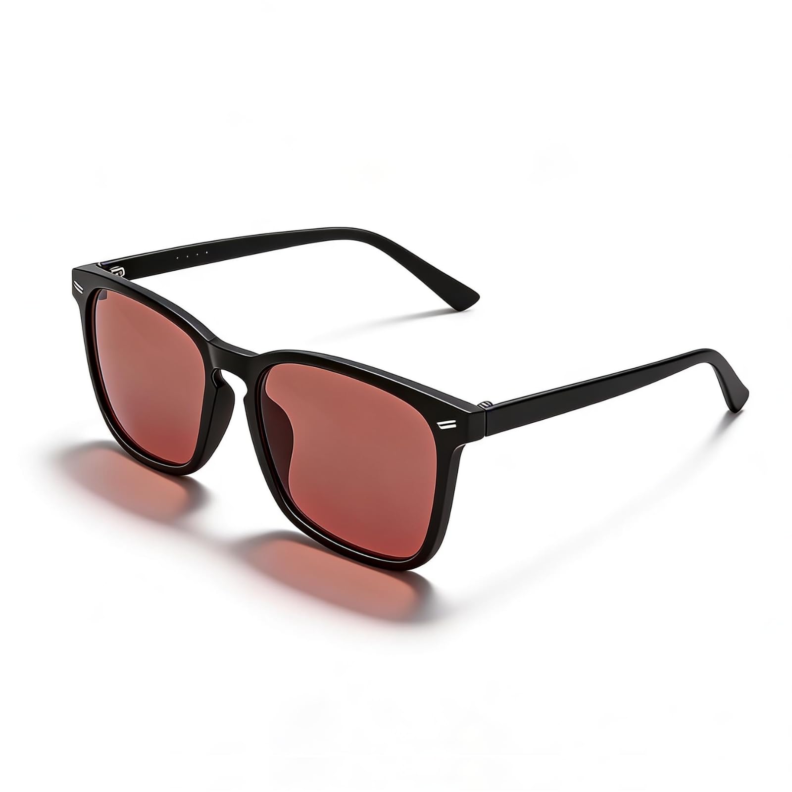 WELLBEINN Gafas Unisex Luz Roja | Filtro Luz Azul (400-500nm) y Verde (500-560nm) | Gafas para Uso Nocturno y Pantallas | Antifatiga Visual y Visión Nítida | Sueño Profundo y Reparador