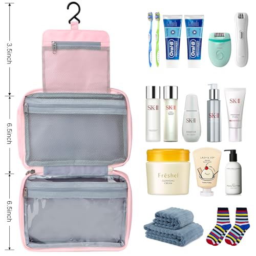 Etercycle-Toiletry-Bag-for-Women-Men-Waterproof-Hanging-Toiletry-Bags-for-Traveling-Portable-Foldable-Travel-Wash-bag-with-Hanging-Hook-Shaving-Bag-for-Bathroom-Shower