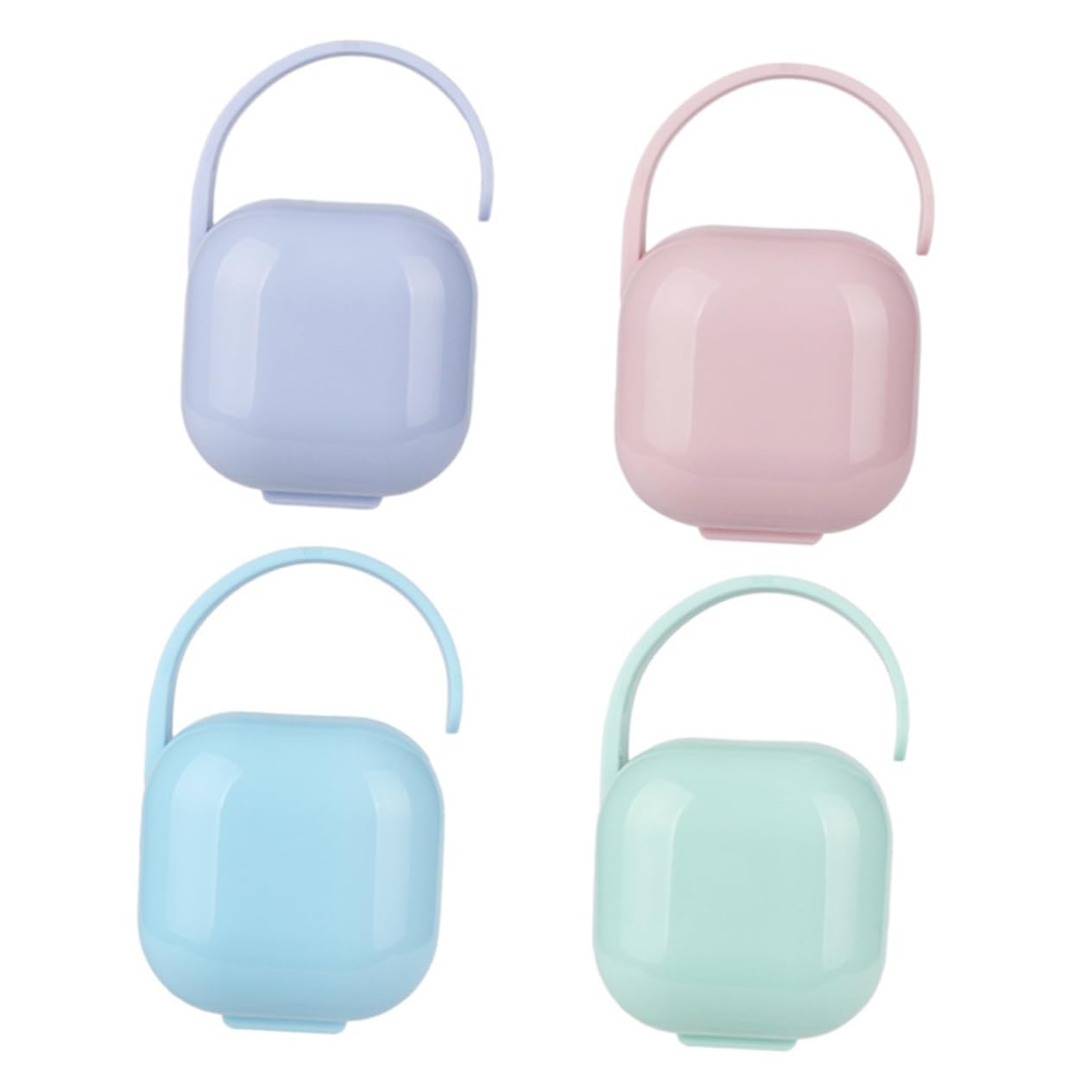 CIMAXIC Pacifier Storage Box Clips 4 Pack Baby Pacifier Case Portable Soother Container for Baby Care Supplies