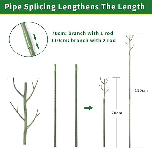 Miniatura 2 de April'sWorld Estacas de soporte para plantas en macetas de interior, estacas de soporte ajustables de 27 pulgadas, estacas de enrejado para plantas