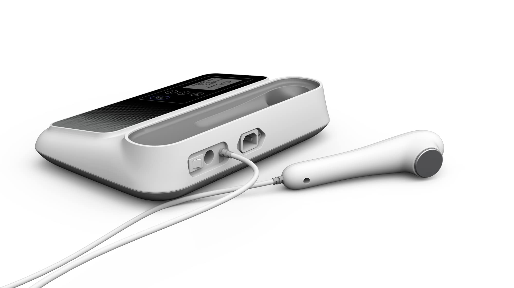 Macchina Per Terapia Ad Ultrasuoni, Dispositivo Portatile Per Massaggio Per Sollievo Muscolare e Articolare, Ingranaggi Di Regolazione a 3 Livelli (Bianco-CS01)