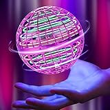 XINHOME Flying Ball Orb Toys【2021 Upgraded Version】 Hover Soaring Flying Toy Globe Shape Magic Boomerang Spinner Hand Controller Mini Drone for Kids Adults Outdoor Indoor (Pink)
