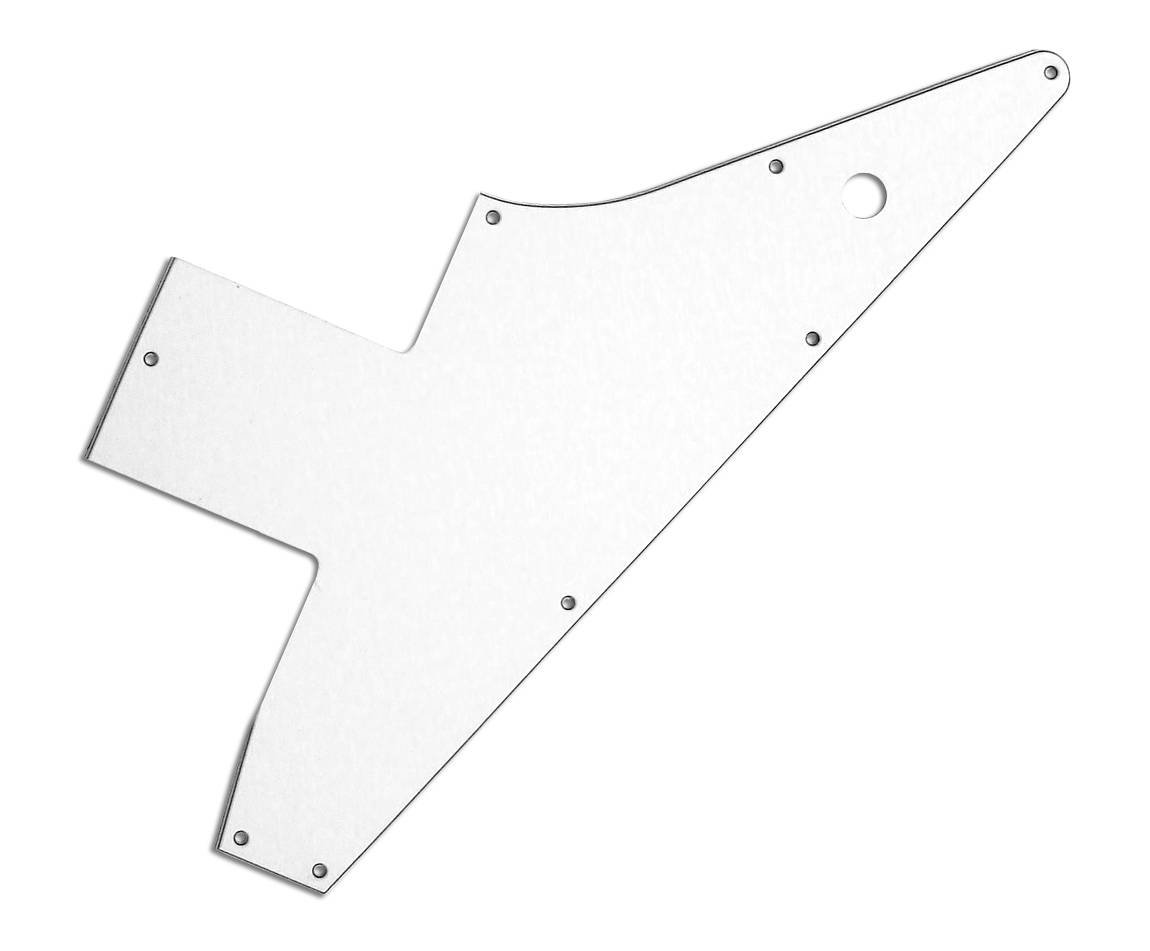 Allparts Pickguard for Rickenbacker Bass 4001 1974 or Later 1-Piece 1-Ply White