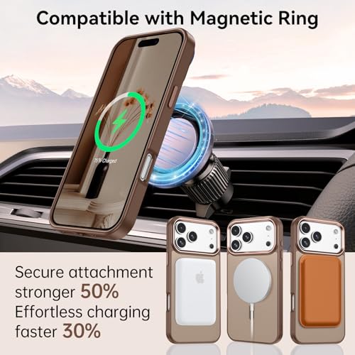 Image of BENTOBEN Ultra-Hybrid Magnetic for iPhone 17 Pro Max Case, Compatible with Mag-Safe, Slim Shockproof Military-Grade Protection, Matte Hard Back Cover for iPhone 17 Pro Max, Desert Titanium