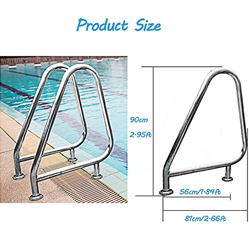 Baranda para piscina acero inoxidable 2 pcs miniatura 5