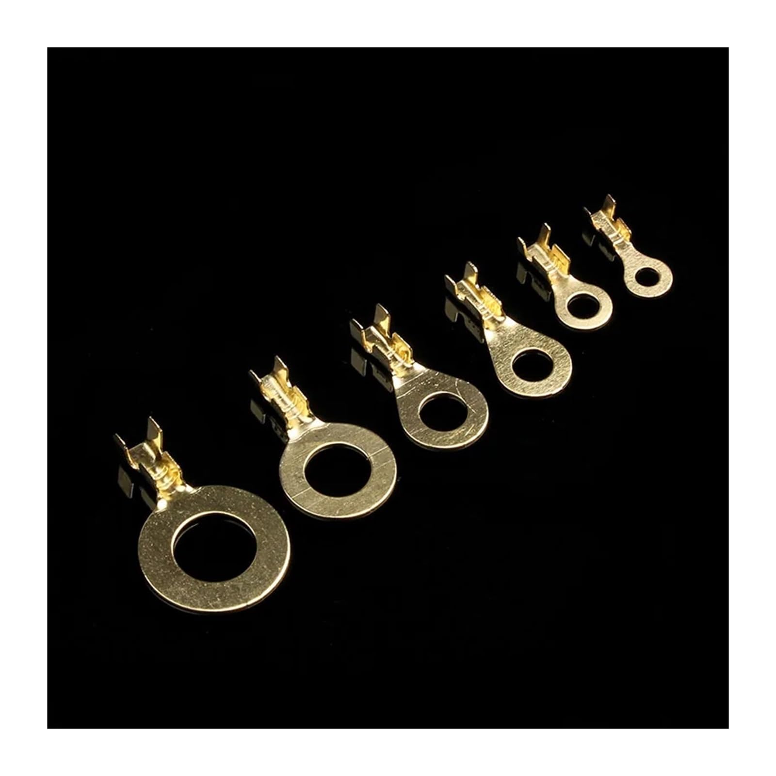 230 Stück M3/M4/M5/M6/M8/M10 Ringkabelschuh Ringöse Kupfer-Crimp-Anschlusskabelschuh-Drahtverbinder Nicht isoliertes Sortimentsset