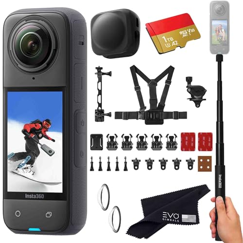 Insta360 X4 Snow Bundle- 8K Waterproof 360 Action Camera with 1/2