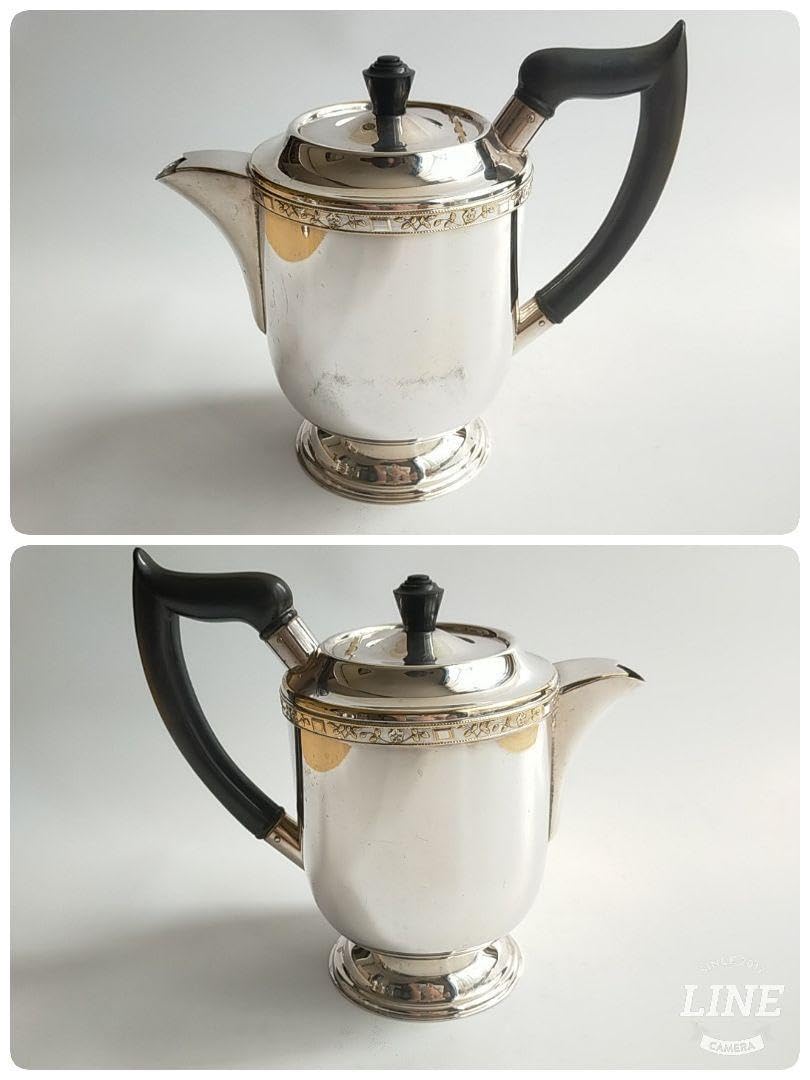 イギリス アンティーク ティーセット】シルバープレート アールデコ