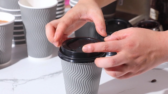 Lamosi Lot De 100 Tasses à Café Jetables En Carton De 355 Ml Pour Boissons Chaudes