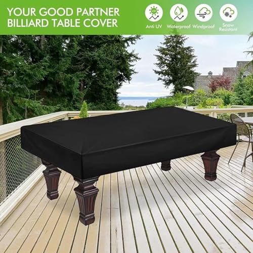 Housse de table de billard imperméable extérieur bâche Oxford anti-UV pour table 2,7m - 7