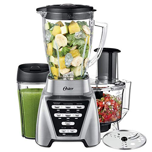 Oster Pro 1200 Blender with Glass Jar plus Smoothie Cup & Food Processor