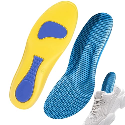 Duroecsain Plantillas cómodas para zapatos planos, plantillas de zapatos, soporte para el | Plantillas transpirables antideslizantes, absorción de impactos,