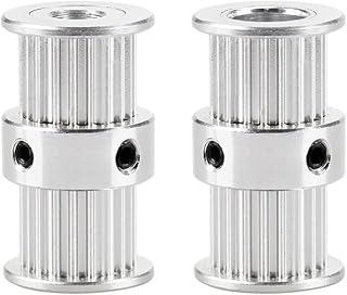 3D Printer for Ultimaker 2 GT2 Timing Driving Pulley 20Teeth Bore 5 / 8mm Double Head Gear Alumium Teeth for GT2 Belt Width 6mm Distinctive (Size : Bore 8mm)