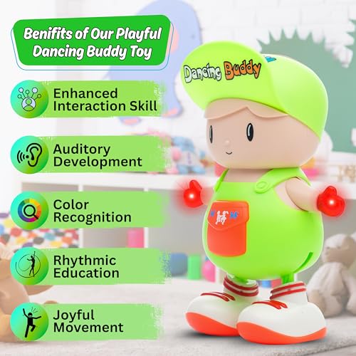 Image of Gooyo GY-3049 Dancing Buddy Toy with Vibrant Light Effect & Musical Sound | Best Dancing & Musical Toy for Kids | Dancing Boy Toy | Assorted | 3xAA Battery (Not Included)