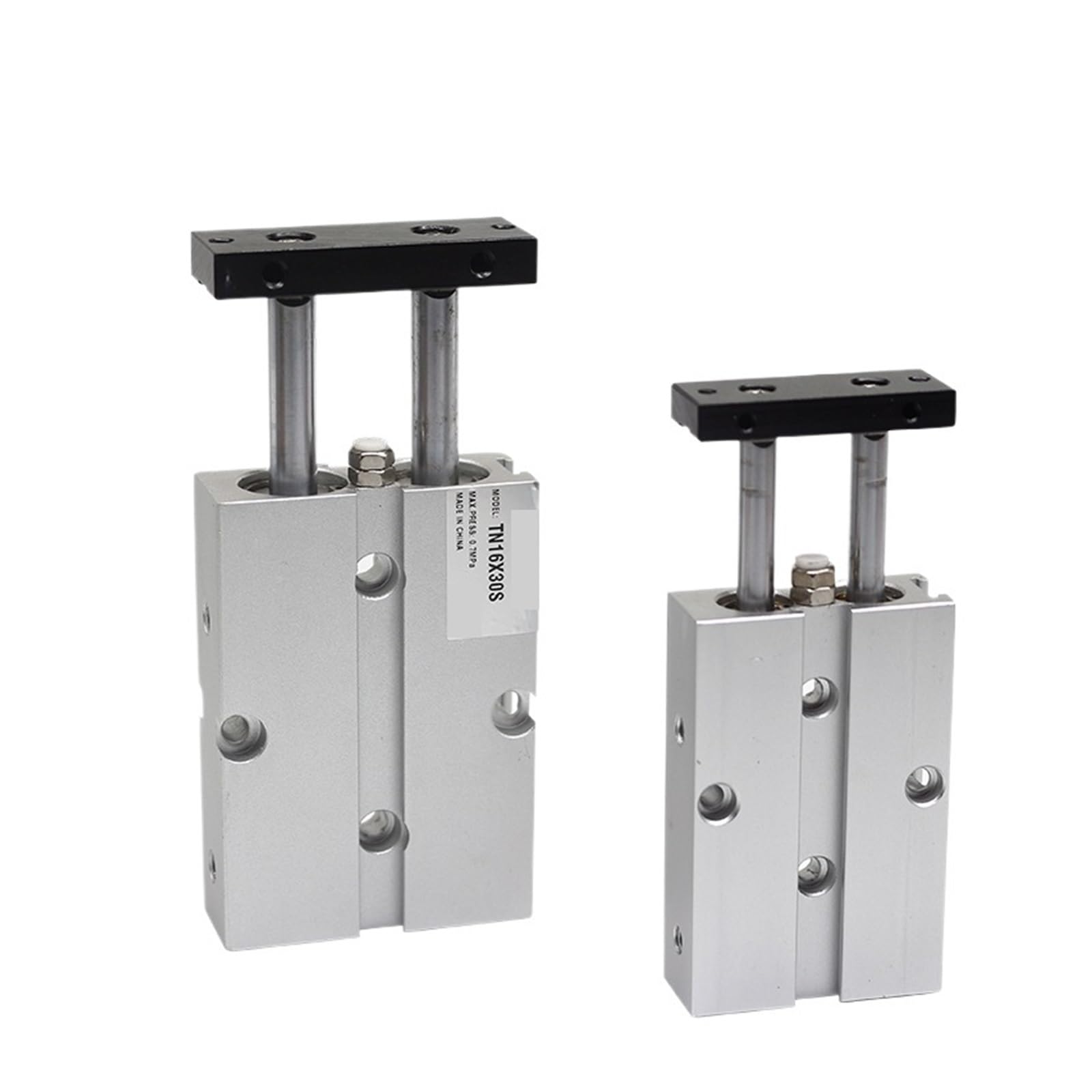 Cylindre pneumatique double effet TN10 double tige magnétique