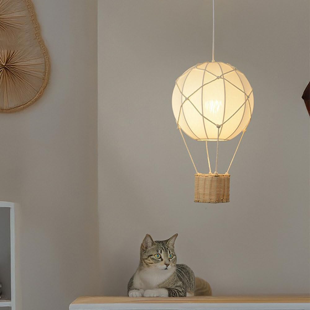 Lampadario per cameretta dei Bambini Montessori Decorazione Semplice e Creativa per la testiera della Camera da Letto di Bambine e Bambini, a Forma di Mongolfiera