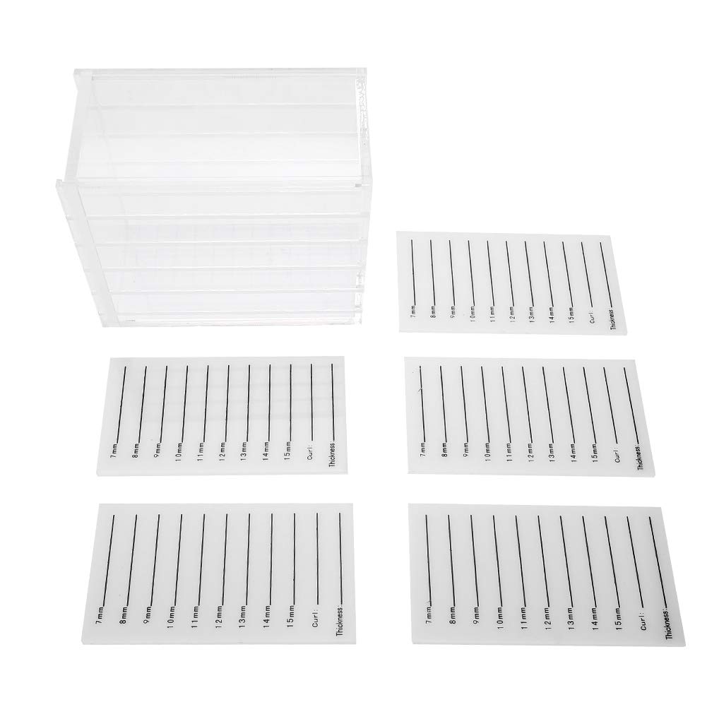 5 Layers Clear Eyelash Storage Box, Makeup Organizer Grafting Eyelashes Glue Pallet Holder, Eyelash Storage Tray for Grafting Lash Extension, Eyelash Care Storage Cases for Women Girls