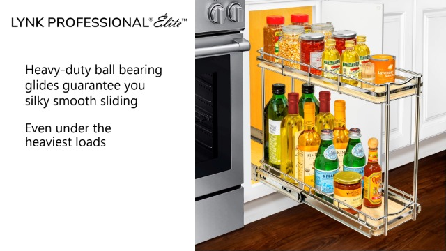 Étagères Coulissantes Pour Armoires? Métal Lourd Avec Garantie Limitée De 5 Ans, Tiroir Coulissant - Pour Garde-Manger Ou Armoire Pour Casseroles, Poêles Etc. 20 Pouces L X 17 Pouces P X 3.15