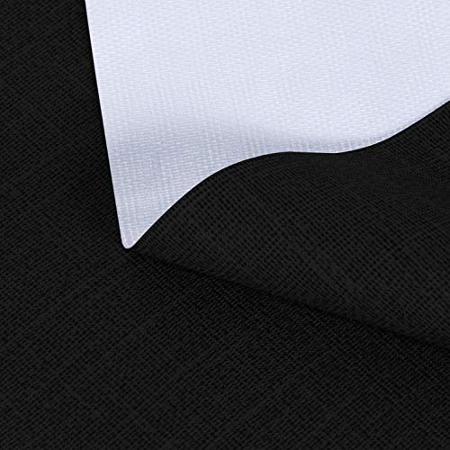 Image of sancua 100% Waterproof Rectangle PVC Tablecloth - 52 x 70 Inch - Oil Proof Spill Proof Vinyl Table Cloth, Wipe Clean Table Cover for Dining Tables, Buffet Parties and Camping, Black