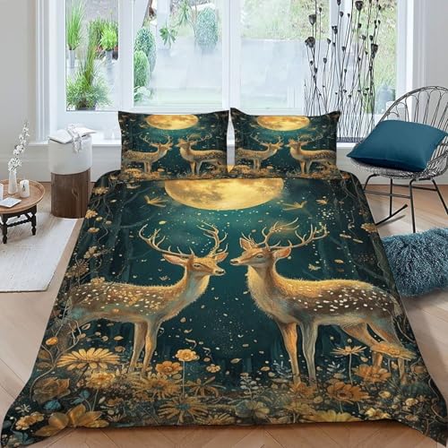 Parure de lit cerf 260x220 microfibre haute densité Full Moon