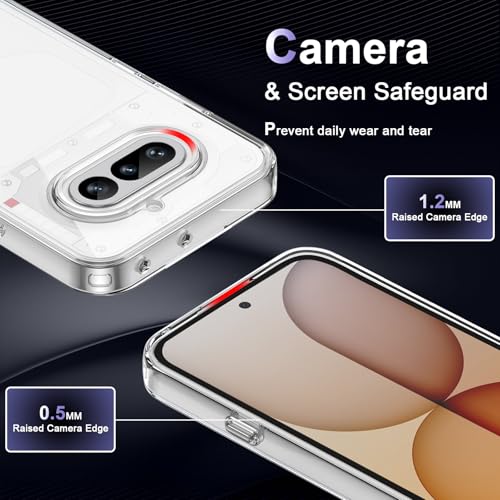 Image of Case for Nothing Phone 4a, Military Grade Drop Protection Phone Case, Yellowing Resistant, Anti-Scratch Hard PC Back, Shockproof Hard Ultra-Thin Protective Cover, Clear