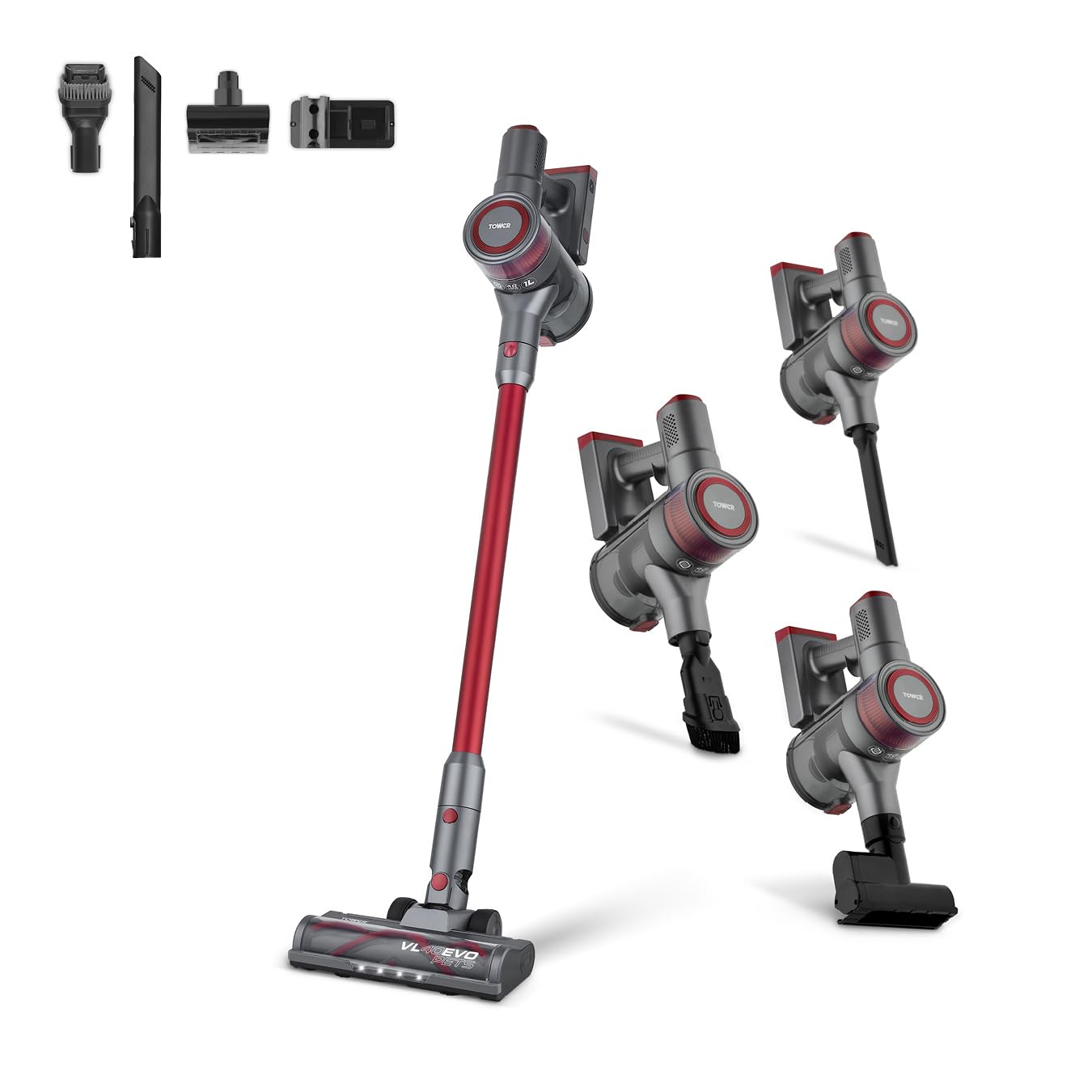 Tower Vl40 Evo Pets Cordless Stick Vacuum Cleaner - T513014 Unisex Red