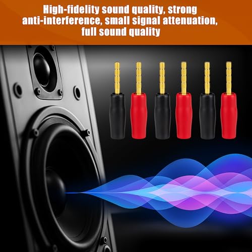 Image of MX 2 mm Banana Plug Male Connector -Speaker Plugs Crimping Type, 2 Pcs | Gold-Plated Connectors for Multimeter, Power Supply, Speaker Wire Amplifier