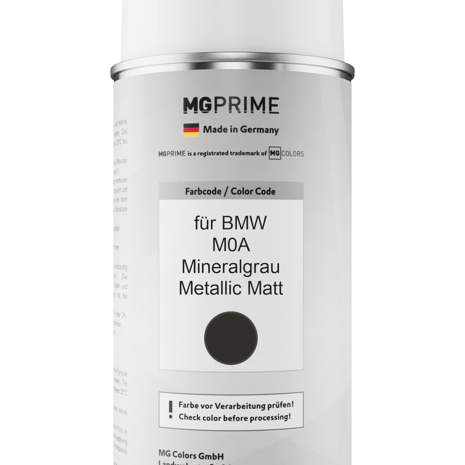 MG PRIME Autolack Set Spraydose für BMW M0A Mineralgrau Metallic Matt +2K