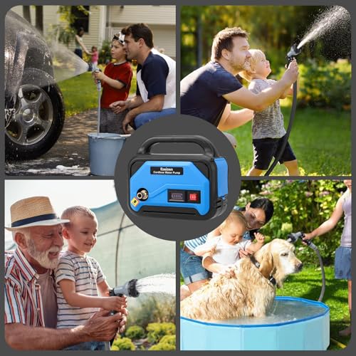 Pompe D'acqua per Makita 18V Batteria, Pompa Elettrica da Giardino a Batteria Pompa Portatile Autoadescante, 220w con Tubo di Uscita Dell'acqua 10m(Senza Batteria) - 9