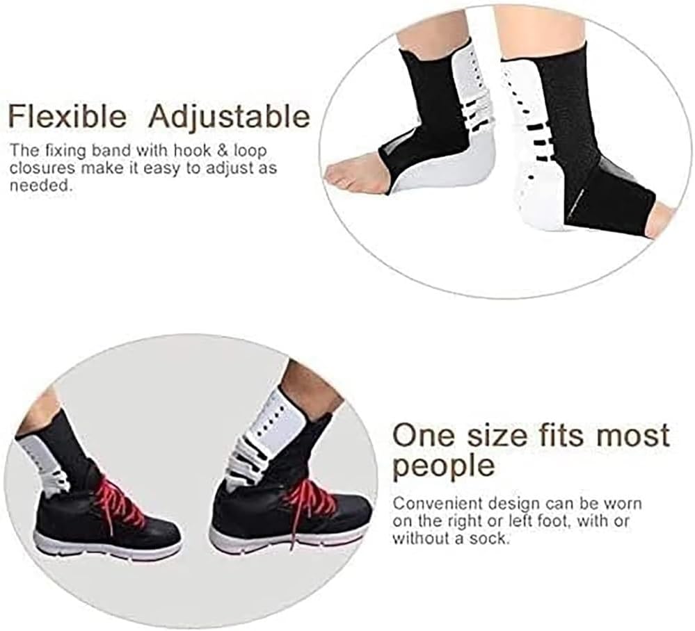 Pain Relief Corrector, Ankle Foot Orthosis Stabilizer Brace, Ankle Stabiliser Orthosis Foot Drop Brace for Walking with Shoes Anti-Sprain Care(Left,Middle)