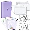 JINGLING A6 Binder, notitieboek van PU-leer met 8 stuks, doorzichtig plastic bindingenveloppen en zelfklevende…