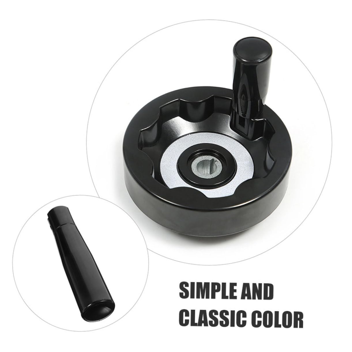 HEALLILY 2pcs Machine Handle Folding Crank Handle Revolving Hand Wheel for Milling Machine Grip