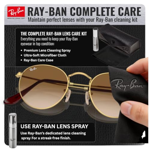 Image of Ray-Ban RB3447 ROUND METAL Round Shaped Sunglasses for Men with Official RAYBAN Eyewear Kit