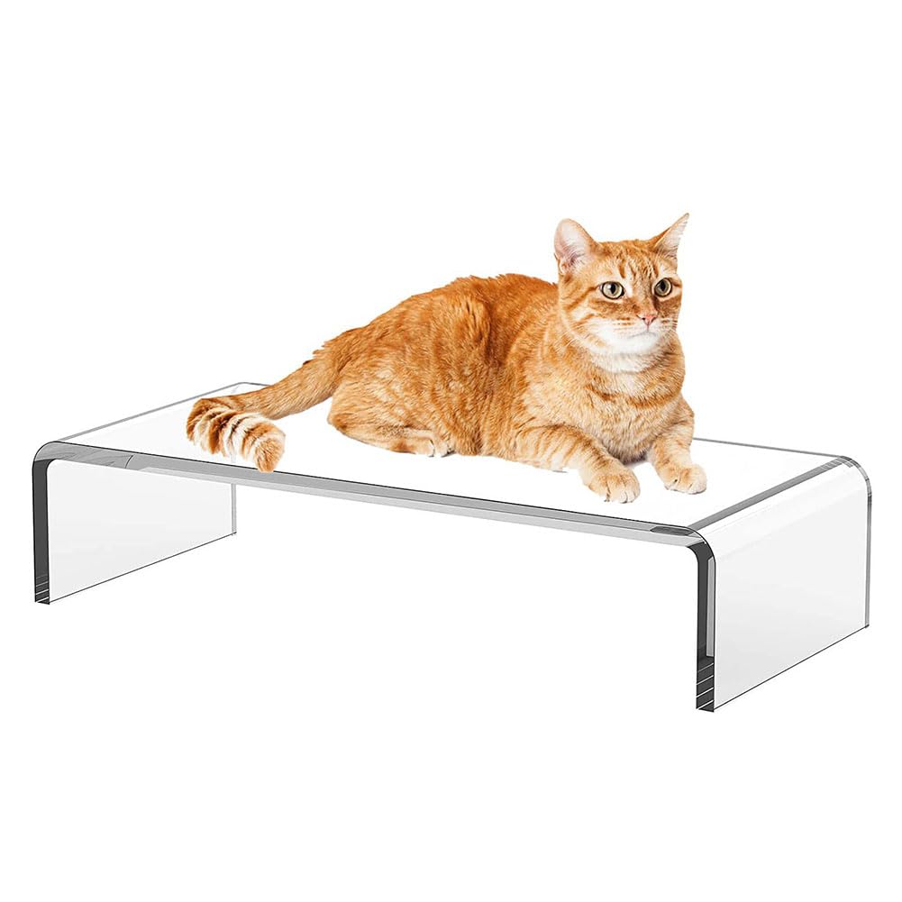 Soporte acrílico transparente para monitor, elevador de escritorio para