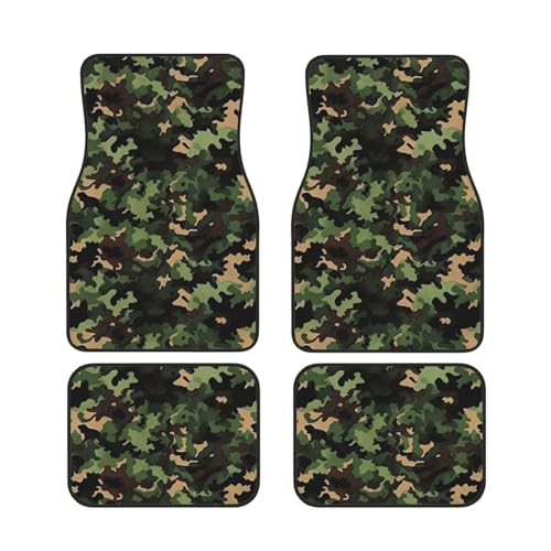 Tapis de sol voiture vert lot de 4 robustes avant et arrière pour protection auto toutes saisons