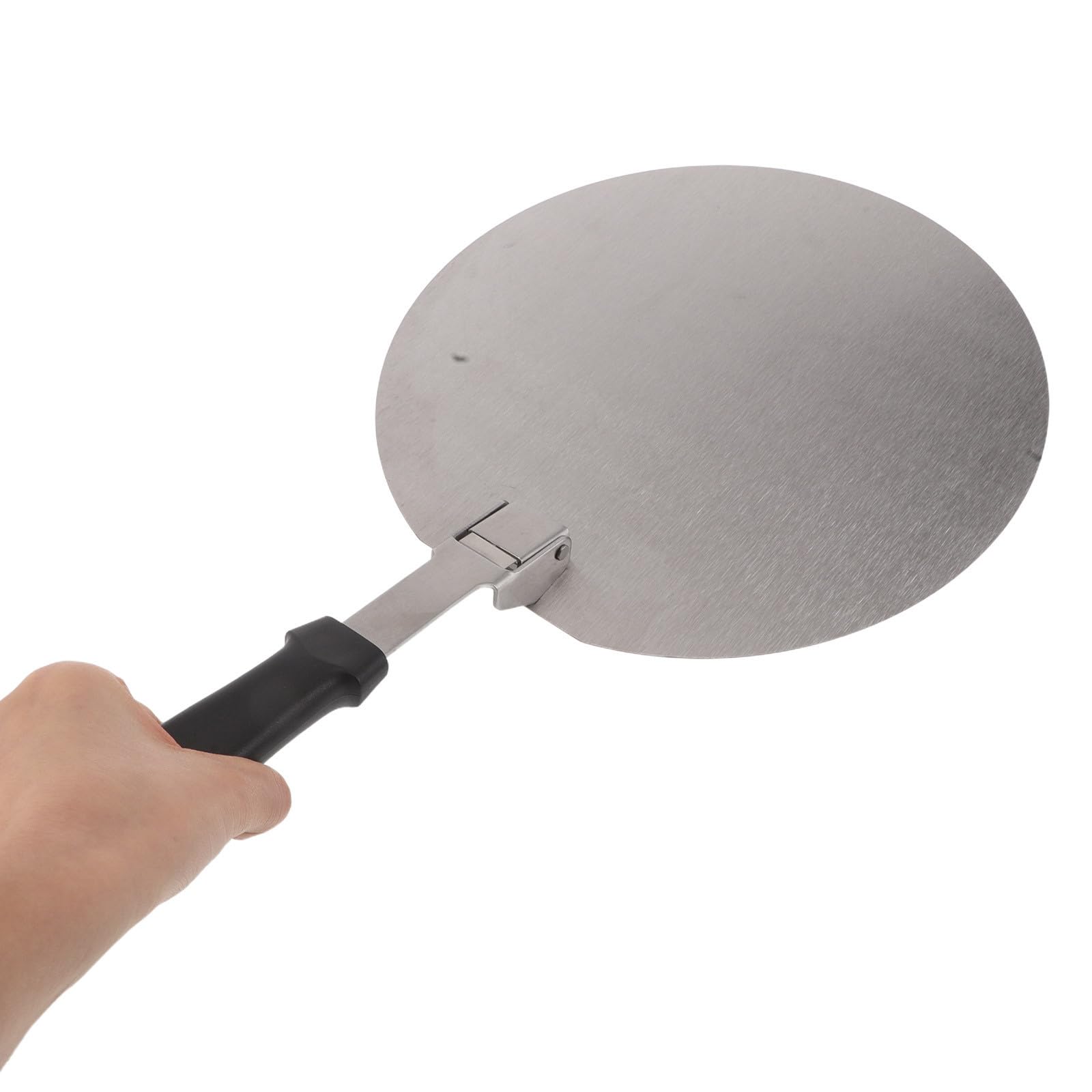 Juego de 2 Espátulas para Pizza de Acero Inoxidable con Mango Plástico | 25 Cm, Forma Redonda, Diseño Ergonómico, Limpieza Rápida y Asa Aislante del Calor
