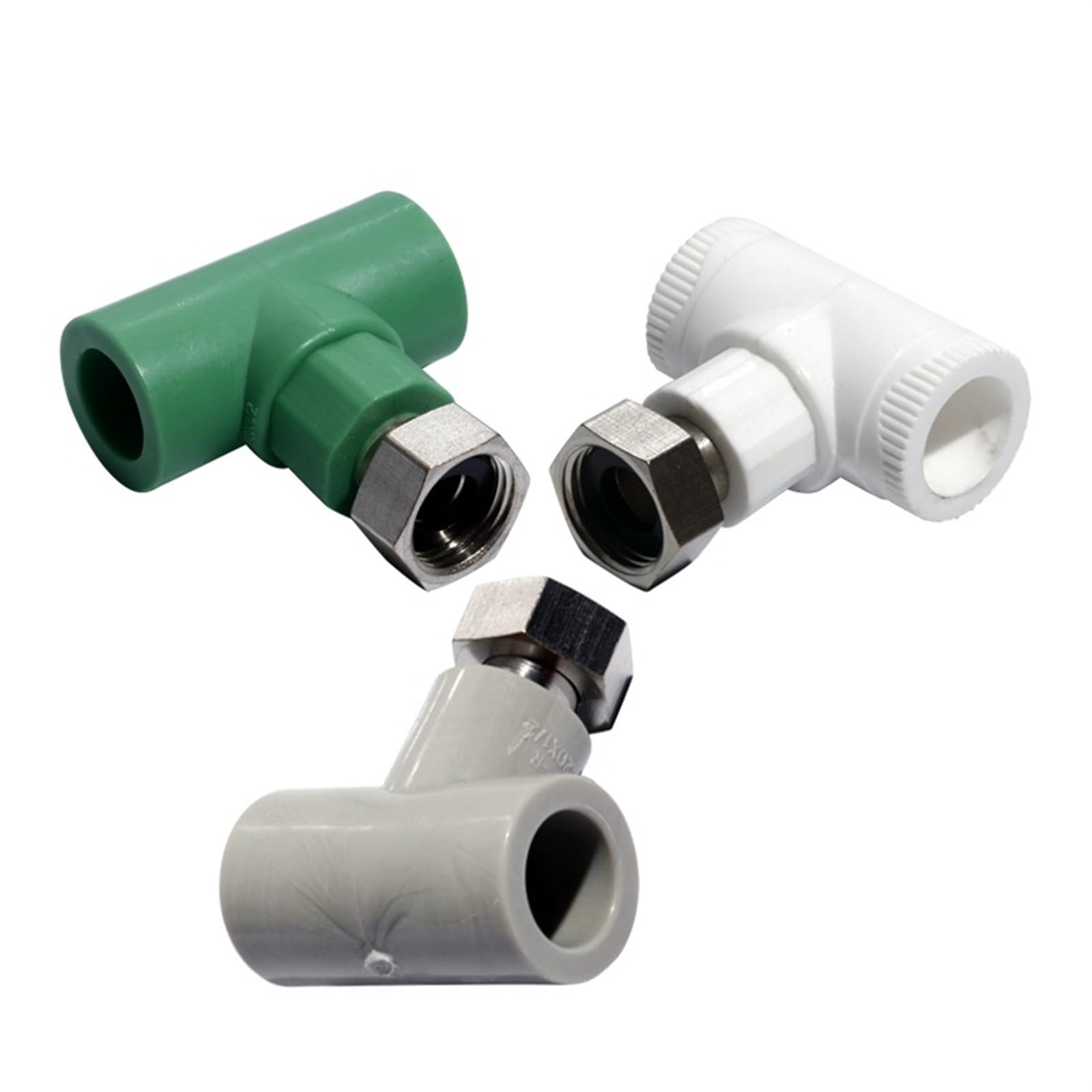 Conector de unión de hilo femenino for tubería de agua PPR, junta de tubería de 20mm, 1/2 pulgadas, conector de instalación de tubería de suministro de agua, 1 Uds.(Green Elbow)