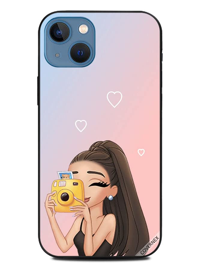 Protective Case Cover For Apple iPhone 13 Cutiee Girl Taking Picture